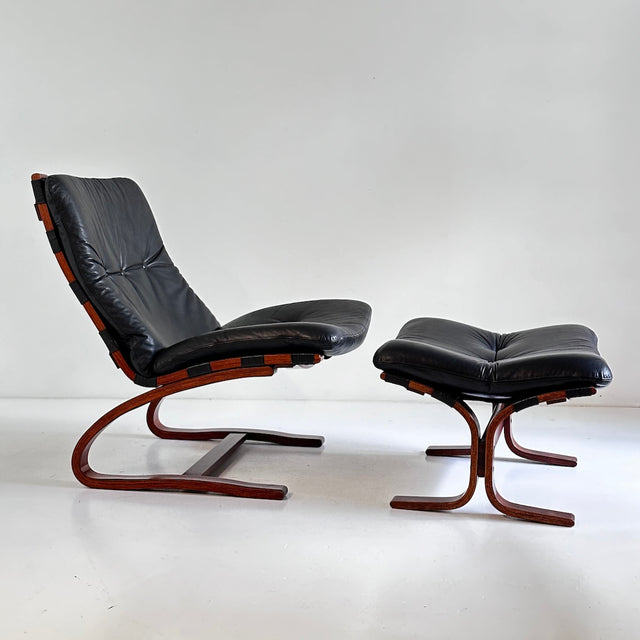 Vintage Sessel mit Ottoman Siesta - Ingmar Relling für Rybo Rykken Co