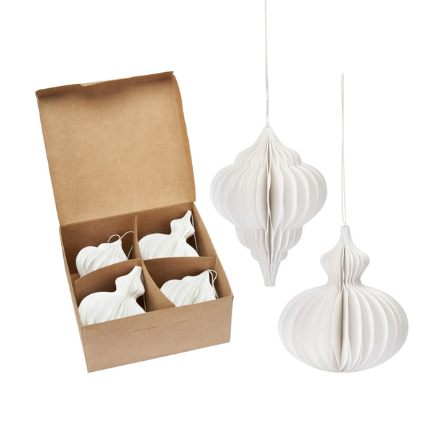 Baumschmuck aus Papier Julhänge 4er Set - Wikholm Form