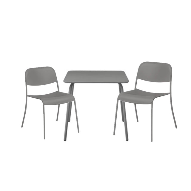 YUA Outdoormöbel Set Tisch und Stühle Granite Gray - Blomus