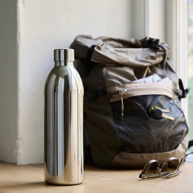 Aarke Flaschen & CO2 Nachfüll - Set für Carbonator 3 - Edelstahl + PET Flasche + CO2 - DesignWe.Love