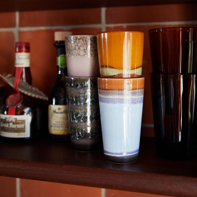 Latte Macchiato Becher 70s Ceramics - HK Living