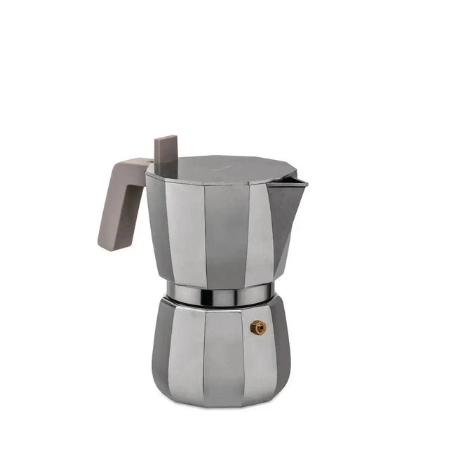 Alessi Moka Espressokocher in Grau für 3 Tassen, Mokkakanne von David Chipperfield