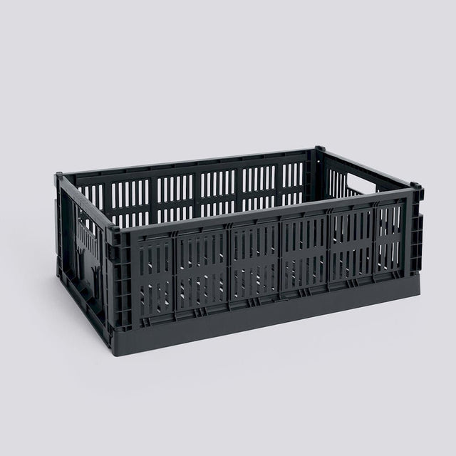 Aufbewahrungsbox Colour Crate Large, Charcoal - HAY - DesignWe.Love