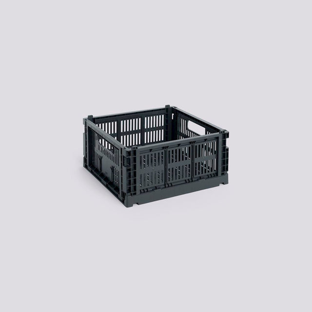 Aufbewahrungsbox Colour Crate Medium Square, Charcoal - HAY - DesignWe.Love
