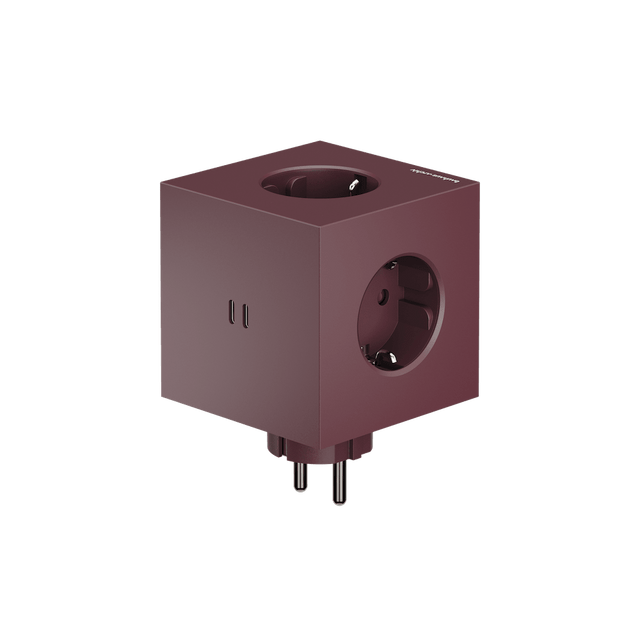 Avolt Square 2 Steckdosenwürfel ohne Kabel mit USB-C – Bauhaus-Archiv Edition
