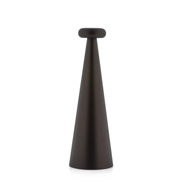 Alessi Bedin Akku Tischleuchte in Braun, kabellose Design-Tischleuchte von Alessandro Stabile