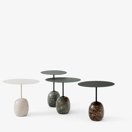 Beistelltisch Lato LN9 oval Warm Black/Emperador - &Tradition - DesignWe.Love