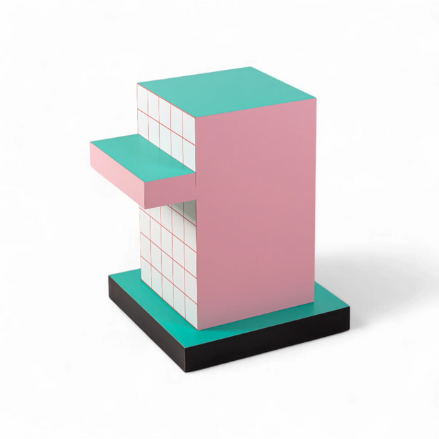 Seletti Super Side Table Memphis Beistelltisch Red Grid – DesignWe.Love