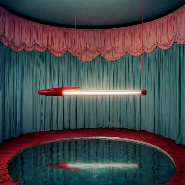 BIC Lampe von Seletti als Designer Pendelleuchte in Rot