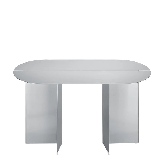 blomus ORU Sitzbank in Edelstahl matt, minimalistische Bank aus gefaltetem Metall, 80 cm