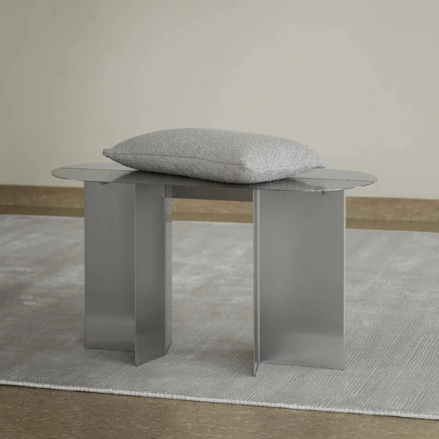 blomus ORU Sitzbank mit ORU Sitzkissen in Stone Melange, 34 x 79 cm