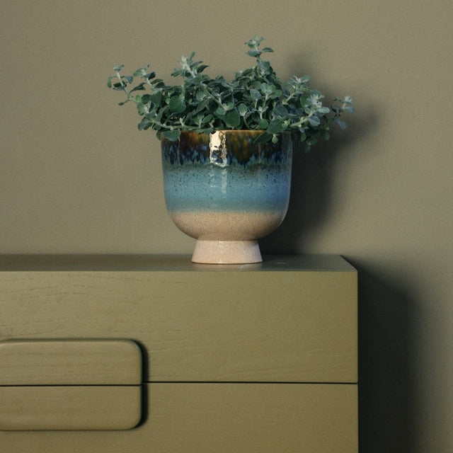 Blumentopf aus Keramik Retro Lagoon - HK Living