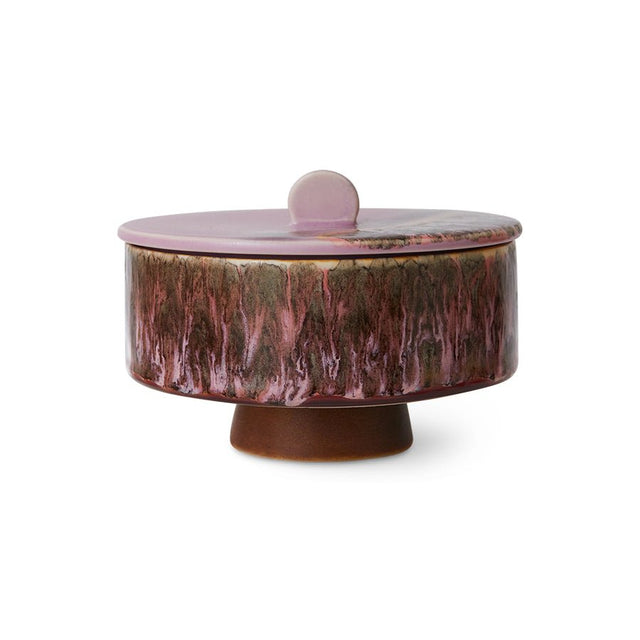 HKliving 70s Ceramics Bonbon Schale Keramik Burst mit Deckel - HKliving