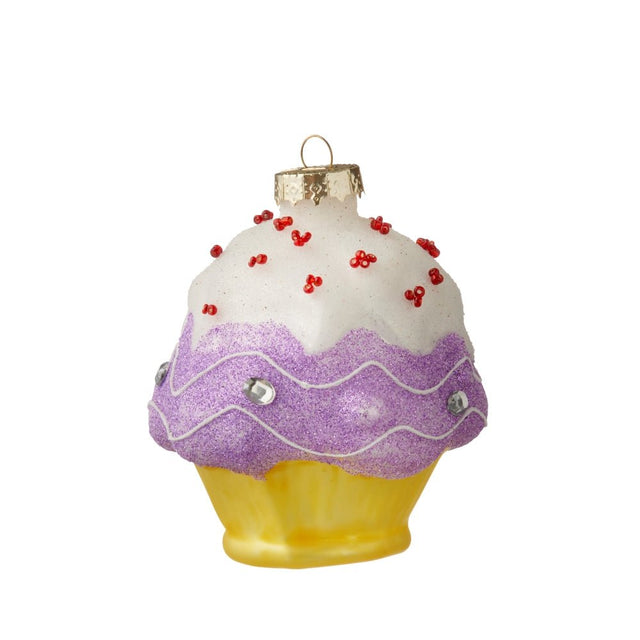 Christbaumkugel Cupcake Flieder - Bungalow DK - DesignWe.Love