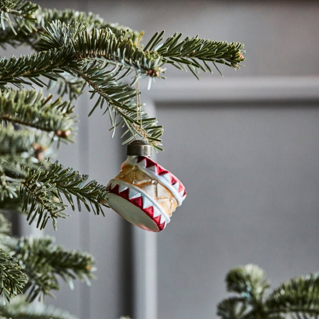 Christbaumkugel Trommel Rot/Gold - House Doctor - DesignWe.Love