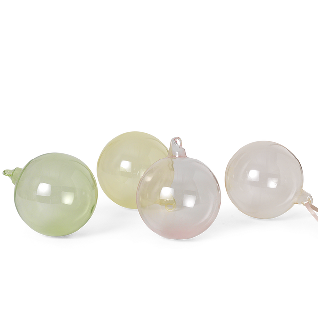 Christbaumkugeln Pastell Mix Large 4er-Set - ferm LIVING