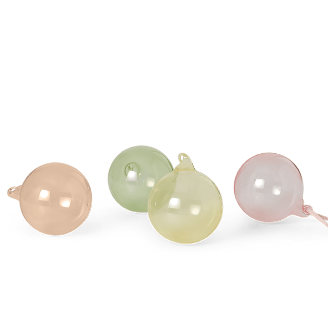Christbaumkugeln Pastell Mix Medium 4er - Set - ferm LIVING - DesignWe.Love