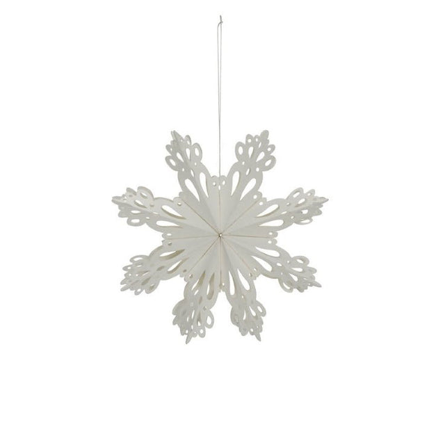 Papierstern Nostic C Weiß Ø 23 cm – Weihnachtsstern aus Papier mit Ausstanzungen