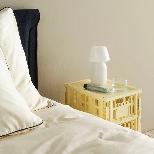 HAY Colour Crate Deckel Large Light Yellow (Hellgelb) aus recyceltem Polypropylen – weitere Ansicht