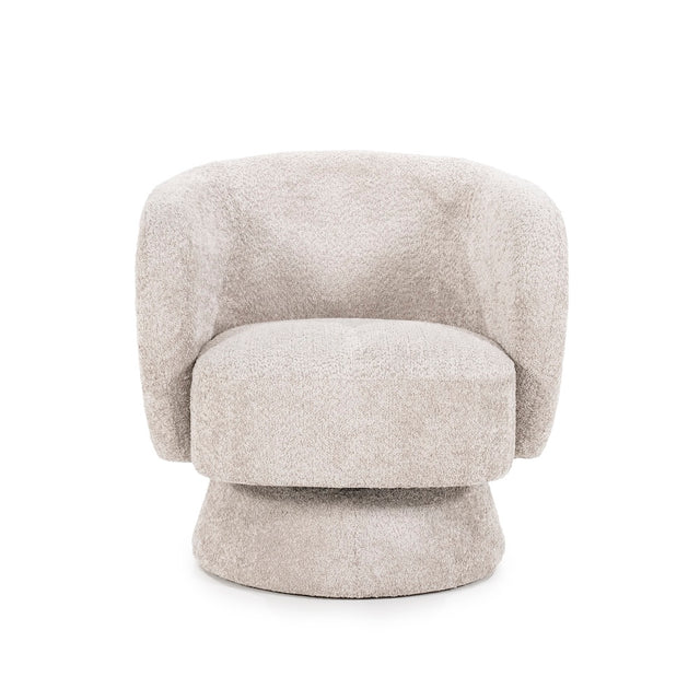 Drehbarer Loungesessel Balou Bouclé Taupe - By Boo