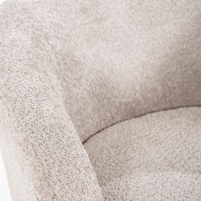 Drehbarer Loungesessel Balou Bouclé Taupe - By Boo