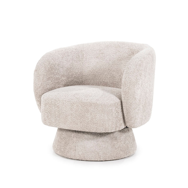 Drehbarer Loungesessel Balou Bouclé Taupe - By Boo