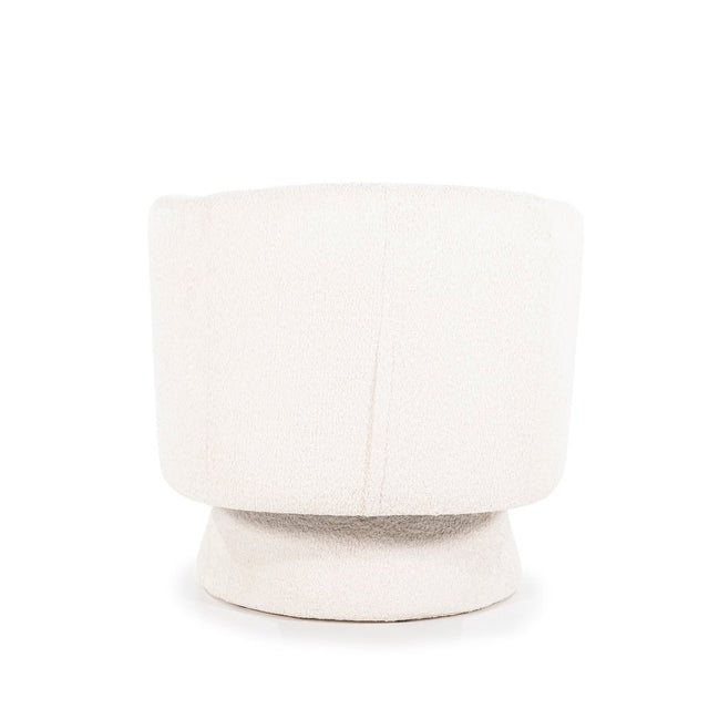 Drehbarer Loungesessel Balou Bouclé Weiss - By Boo - DesignWe.Love