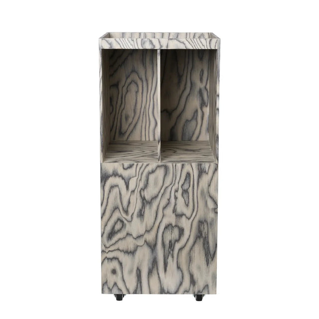 ferm LIVING Cabri Schallplattenregal auf Rollen in Grau