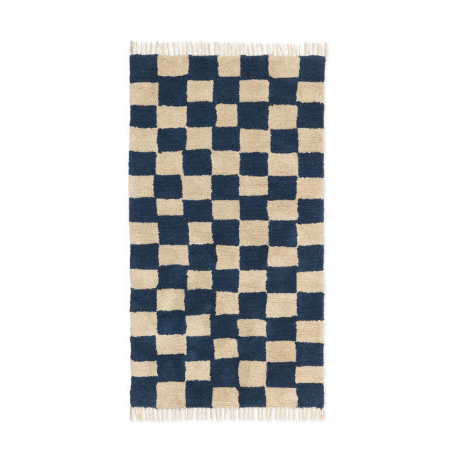 Teppich Mara Deep Blue waschbar - ferm LIVING
