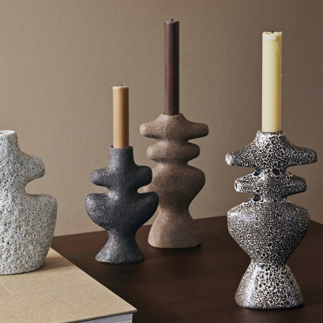 Yara Kerzenständer L Brown Spot - ferm LIVING