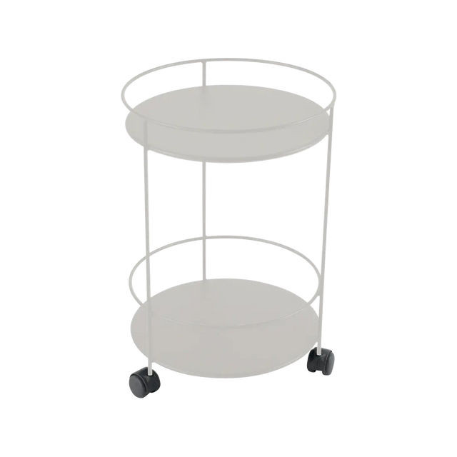 Fermob Guinguette Servierwagen Lehmgrau mit zwei Platten und Rollen - Fermob