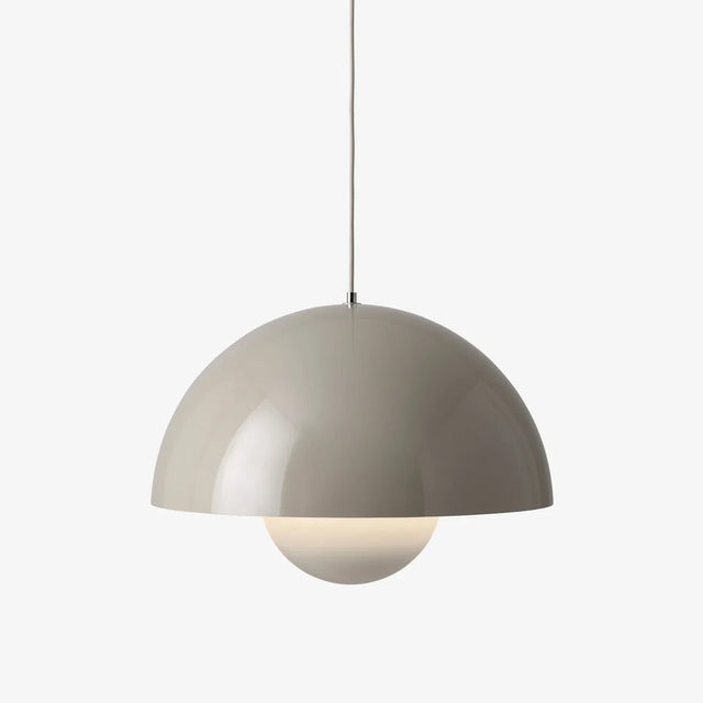 Flowerpot VP2 Pendelleuchte Grey Beige Ø 50 cm von &Tradition – große Hängelampe von Verner Panton