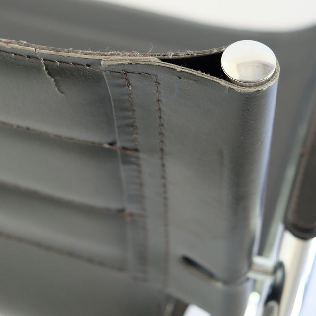 Freischwinger Marcel Breuer Stil schwarzes Leder - Safco - DesignWe.Love