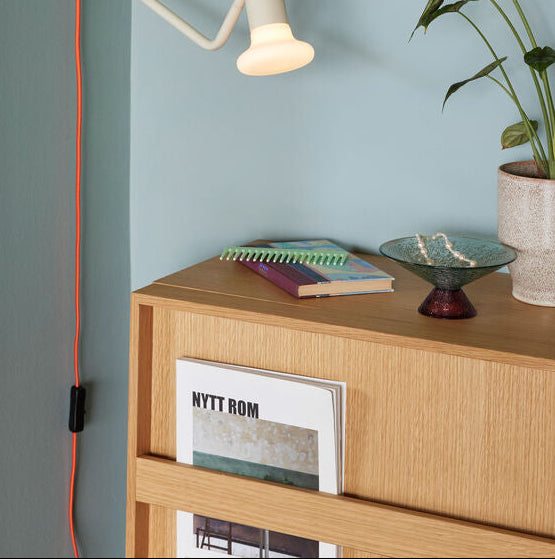 Glasschale Bonbon Medium Rot/Blau - Hübsch Interior