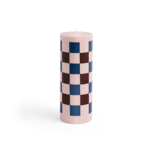 Column Candle Stumpenkerze Large Rosa Bordeaux Dunkelblau - HAY