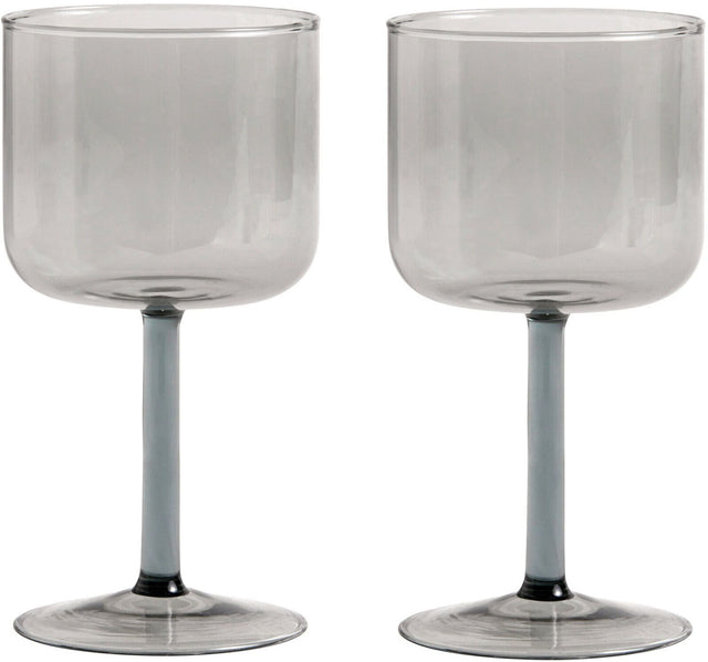 HAY Tint Weinglas Grau 2er Set Borosilikatglas