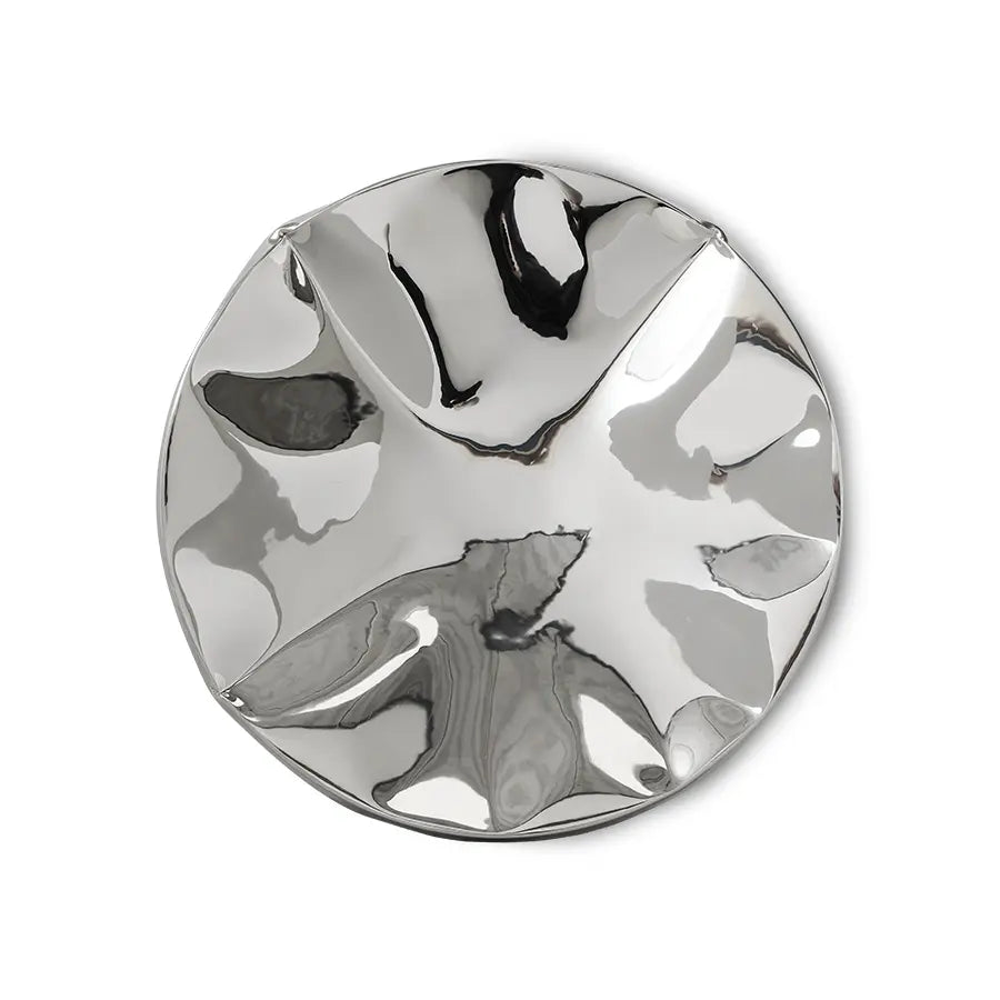 HKliving Dent Wandskulptur Chrom