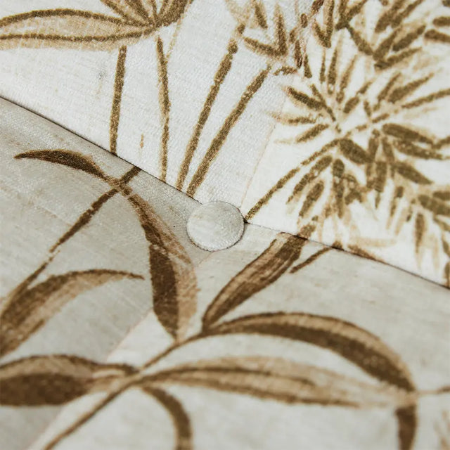 HKliving Lazy Lounge Bench Reeds – Detailaufnahme des floralen Bezugsstoffs