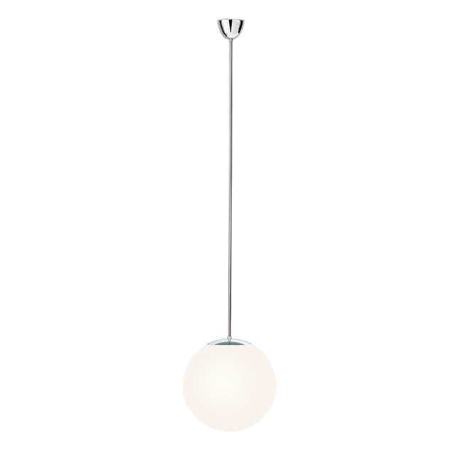 HL 99 Pendelleuchte mit Opalkugel Chrom - Tecnolumen