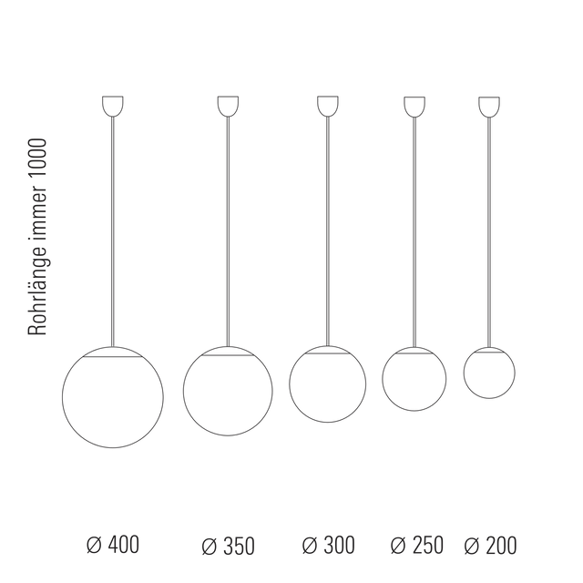 HL 99 Pendelleuchte mit Opalkugel Chrom - Tecnolumen - DesignWe.Love