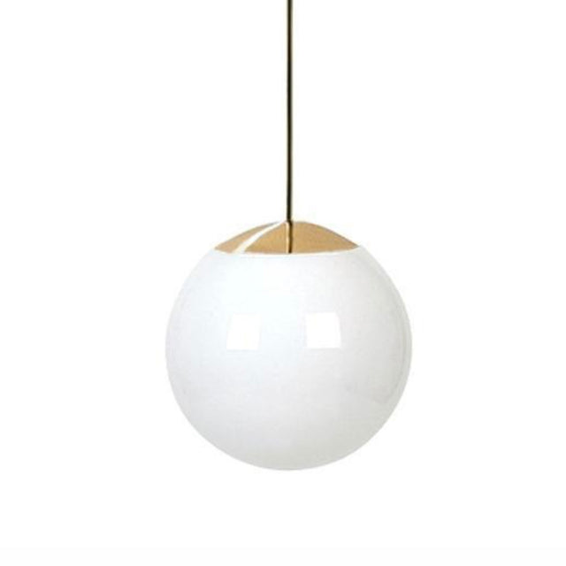 HL 99 Pendelleuchte mit Opalkugel Messing - Tecnolumen