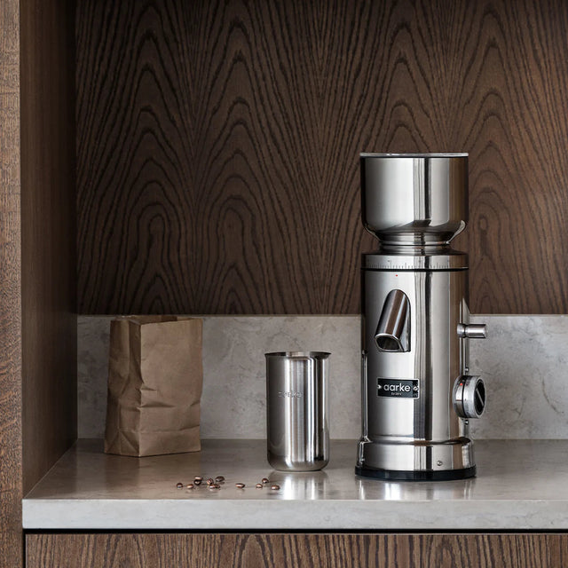 Kaffeemühle mit Scheibenmahlwerk Edelstahl - Aarke