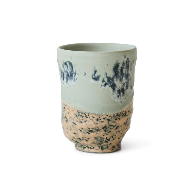 HKliving Artist Ceramics Kaffeebecher Fused Hellblau – handbemalter Kermikbecher