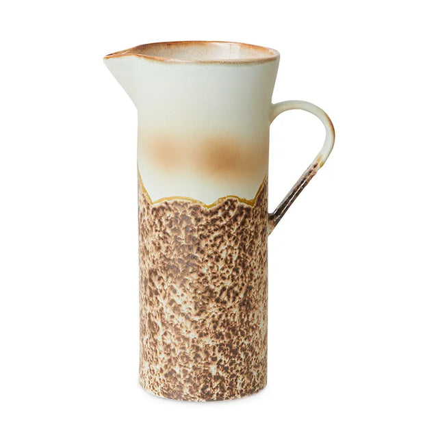 HKliving Karaffe Jug Shell 70s Ceramics – Steinzeug Krug Multicolour, 1,2 Liter, freistehend