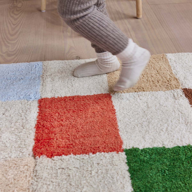 Karierter Teppich Chess Rug Multi 168x84 - OYOY