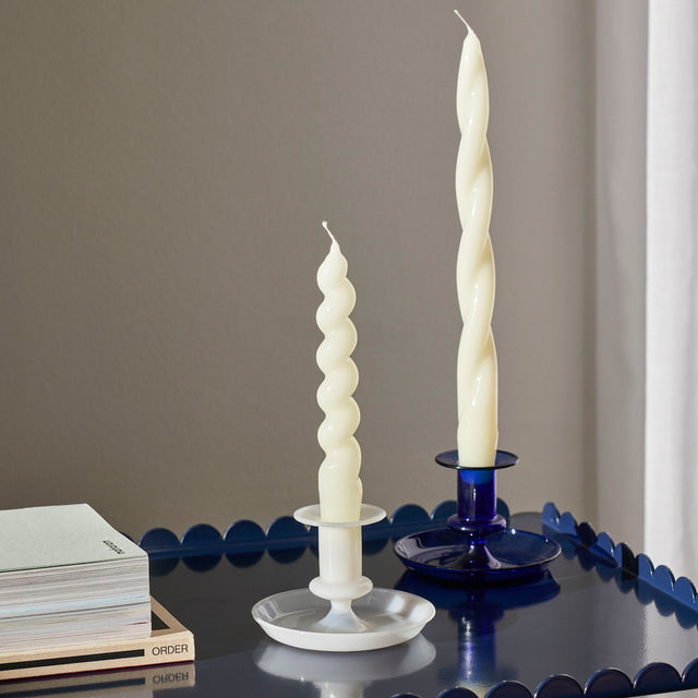 Kerzenhalter Flare Dark Blue H 7,5 cm - HAY