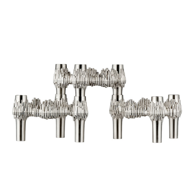 Kerzenhalter Quist Brushed Chrom 3er Set - Stoff Nagel