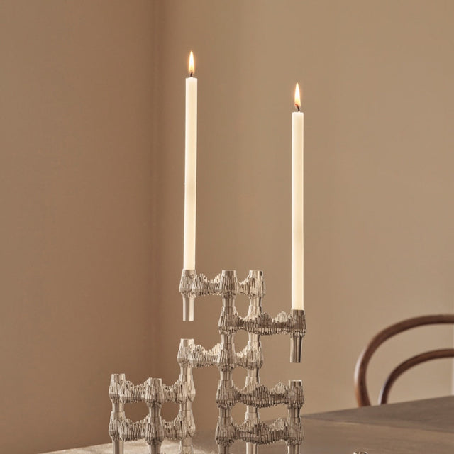 Kerzenhalter Quist Brushed Chrom 3er Set - Stoff Nagel