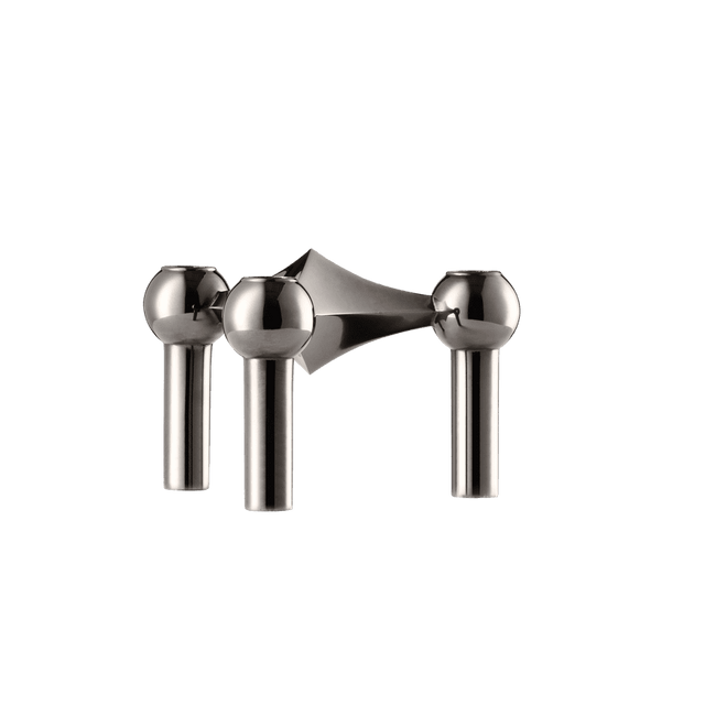 Kerzenhalter Schwarz Chrom - Stoff Nagel