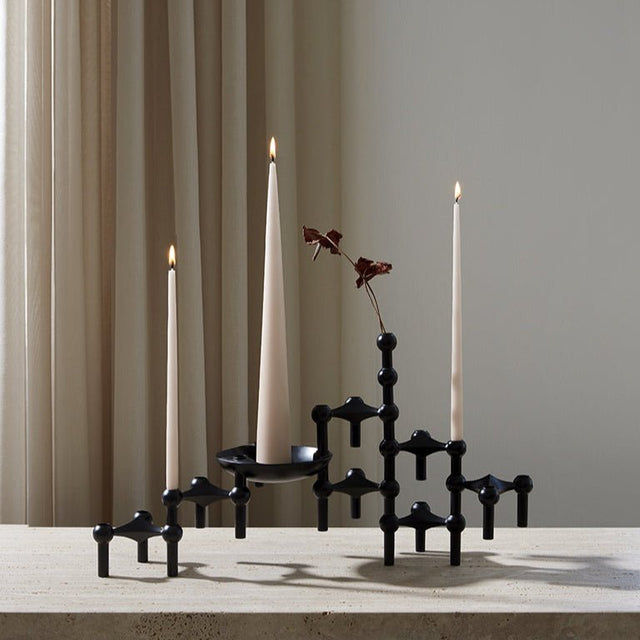 Kerzenhalter Schwarz - Stoff Nagel - DesignWe.Love